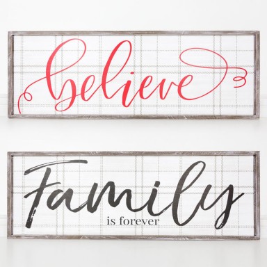 Double Sided Wood Sign