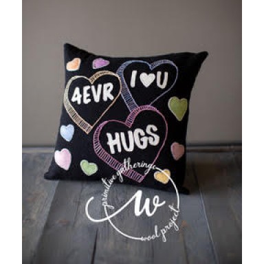 Candy Hearts Pillow