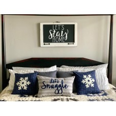 Let's Snuggle and Snowflake Pillows