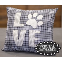 Love Pillow-Paw Print  