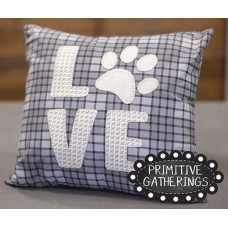 Love Pillow-Paw Print  