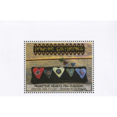 Primitive Hearts Pincushion