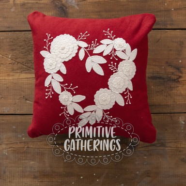Flower Heart Pillow