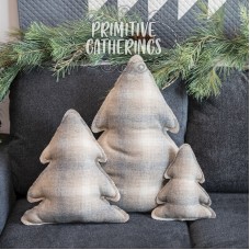 Fresh Stitched Trees-Grey & Cream Plaid