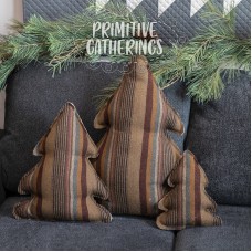 Fresh Stitched Trees-Brown Stripe