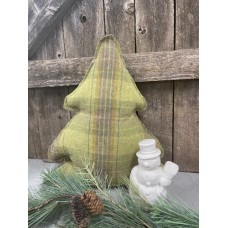 Fresh Stitched Trees-Lime Green Plaid