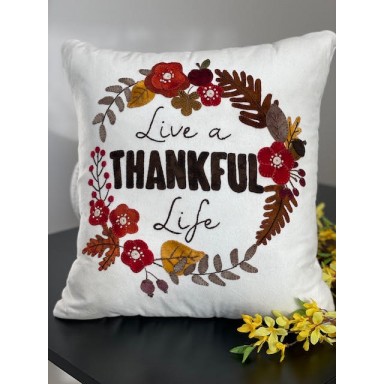 Thankful Life Pillow Download