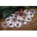 Santa And His  Reindeer Ornaments or Table Mat