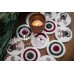 Santa And His  Reindeer Ornaments or Table Mat