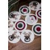 Santa And His  Reindeer Ornaments or Table Mat