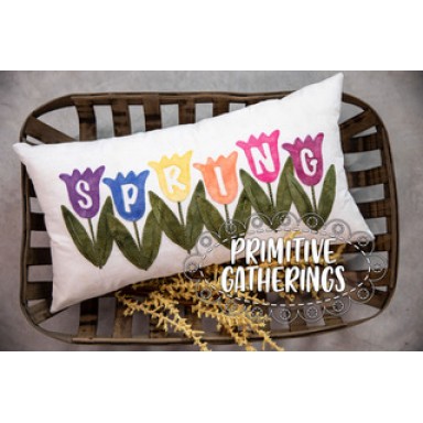 Spring Tulip Pillow	