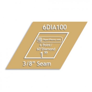 1" 6 Point 60 Degree Diamond 3/8 Seam