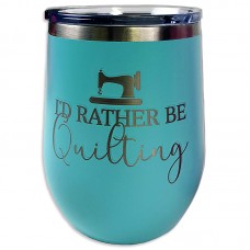 I'd Rather Be Quilting Tumbler