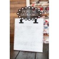 White Wood Clipboard Stand