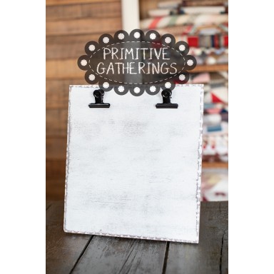 White Wood Clipboard Stand