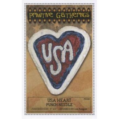 USA Heart Punchneedle
