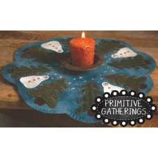 Snowy Gathering Candle Mat