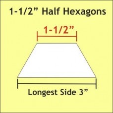 1 1/2" Half Hexagon
