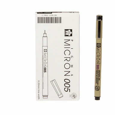 Pigma Micron Pen Black .20mm Size 005