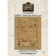 Faith Hope Peace Love Cross Stitch Chart
