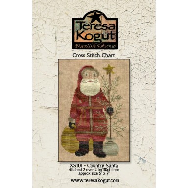 Country Santa Cross Stitch Chart