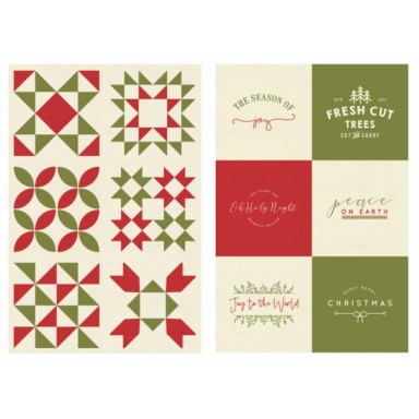 Red Barn Christmas Panel Multi