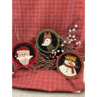 Penny Rug Ornaments