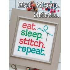 Eat Sleep Stitch Repeat Cross Stitch  