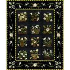Moon Garden Wool Applique Border Full Pattern