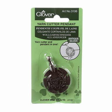  Clover Yarn Cutter Pendant Antique Silver