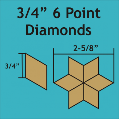 3/4" 6 Point Diamonds Small Pack