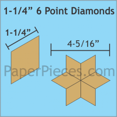 1 1/4" 6 Point Diamond Large Pack