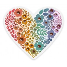 Pride Rainbow Floral Heart Sticker