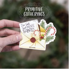 Dear Santa Send More Fabric Sticker