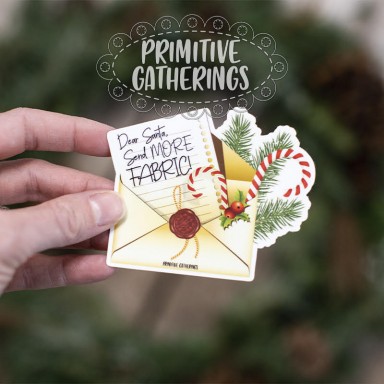 Dear Santa Send More Fabric Sticker