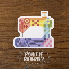 Rainbow Sewing Machine Sticker