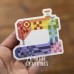 Rainbow Sewing Machine Sticker