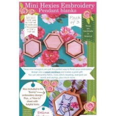 Mini Hexies Embroidery Pendant Blanks