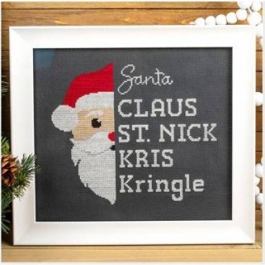 Santa Claus TypeFACE Cross Stitch Pattern