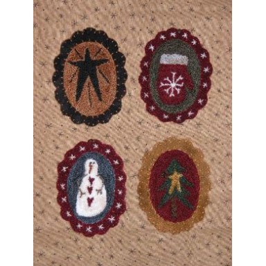 Winter Ornies Punchneedle