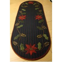 Holly & Poinsettia Table Runner