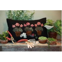 Potted Geranium Pillow