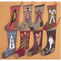 9" Wool Christmas Stockings  