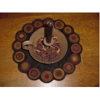 Primitive Wool Candle Mat  